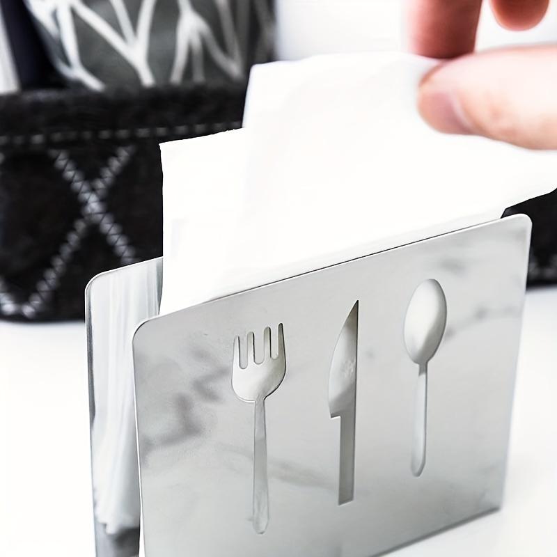 1 Stück Quadratischer Edelstahl-Papierhandtuchhalter, Kann als Arbeitsplatten-Papierhandtuchhalter verwendet werden, Küche, Schlafzimmer, Badezimmer