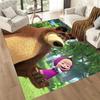 Masha Bear Floor Mat Design for Living Rooms Bedrooms Foyer Outdoor Antislip Carpet Anime Office Decor Perfect Gift for Valentine's Wedding Birthday
