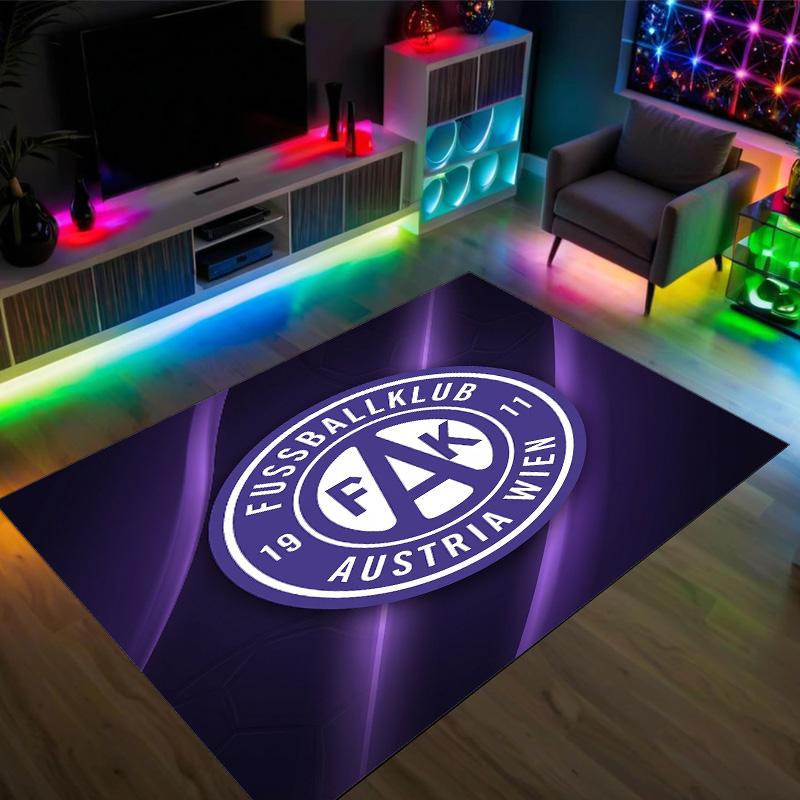 Austria Wien FC Design Crystal Velvet Carpet Cozy Non?Slip Printed Rug For Bedroom Living Room Entrance