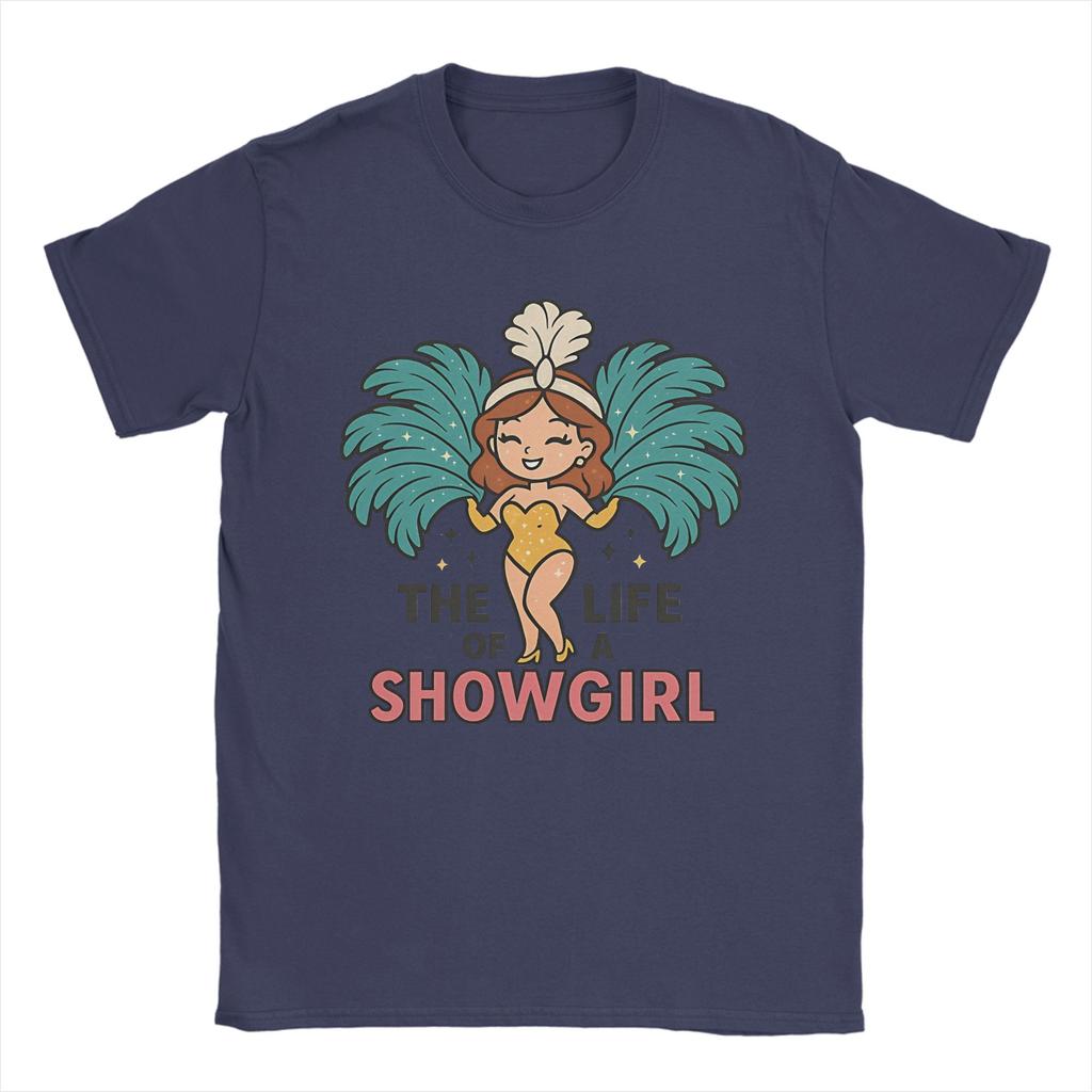 Herren Damen Kawaii Showgirl Hält Riesig Das Leben eines Showgirls T-Shirt Baumwollkleidung Mode Kurzarm Party T-Shirt