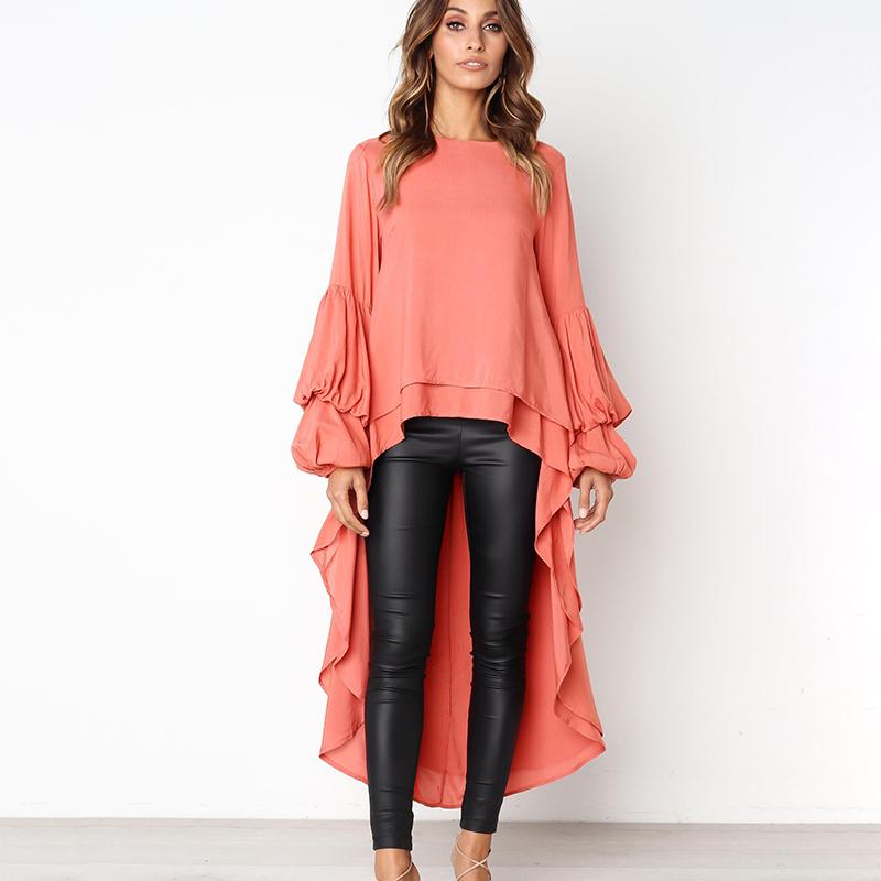 Buy Womens Puff Sleeve Baggy Asymmetric 