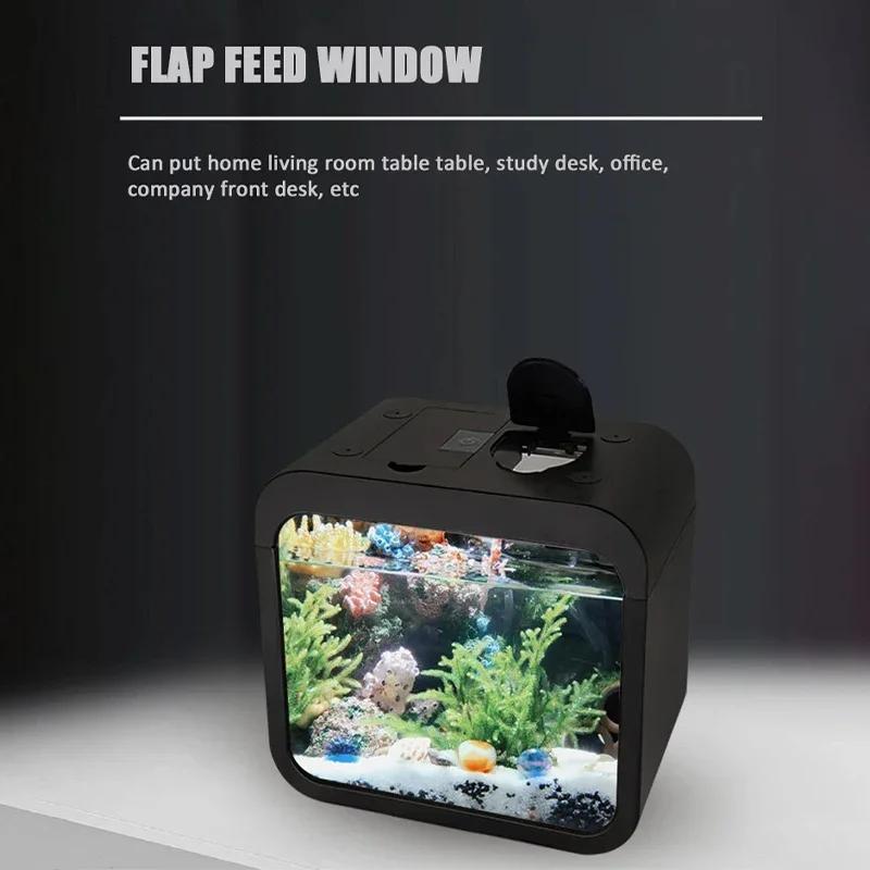 Modular Led Fish Tank with Isolated Blocks, Easy Assembly for Betta/goldfish Breeding Transparent Small Aquarium