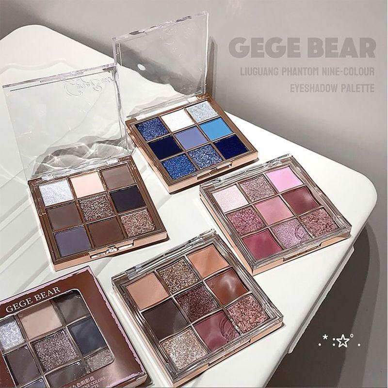 Gege Bear - Light Phantom 9 Colors Eyeshadow Palette - 4 Types