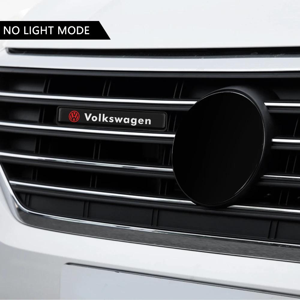 Car Front Grille Sticker Badge Head Grill Emblem LED Light Emblem For Volkswagen CC Polo Golf 4 5 6 7 MK7 MK5 MK4 MK6 Transporter