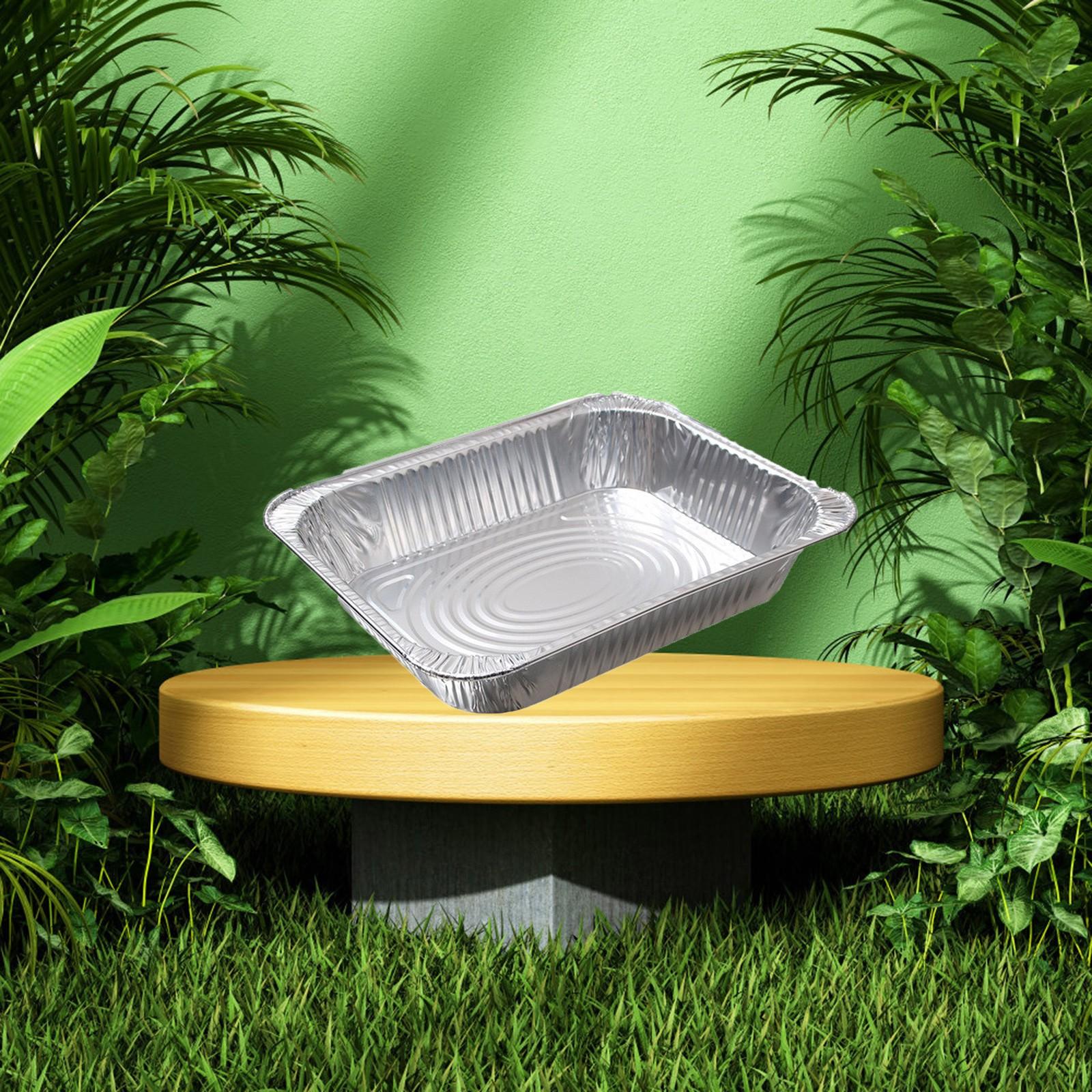 

Aluminum Frying Pan With Lid, Disposable Foil Frying Pan 30 Pieces One Size