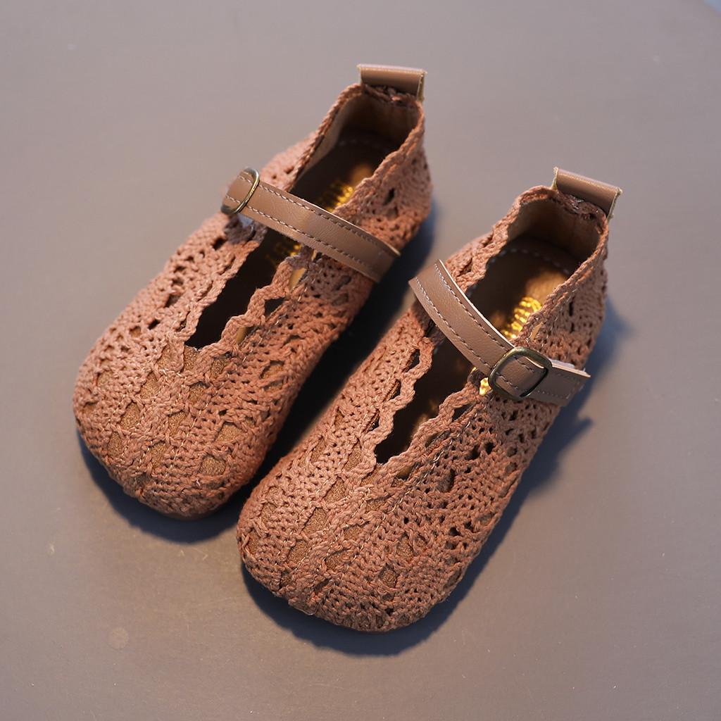 

Детские летние туфли для девочек с мягкой подошвой, уличные, легкие, однотонные, повседневные 24 хаки