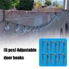  6 Pack Adjustable Iron Hook for Outdoor Use Weatherproof Clamp On Hook Without Screws Need for Fence String Lights