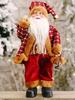 1pc Festive 12-inch Classic Santa Claus Statue: Golden and Silver White Christmas Decorations for Home, Kitchen, Hotel, and Offi