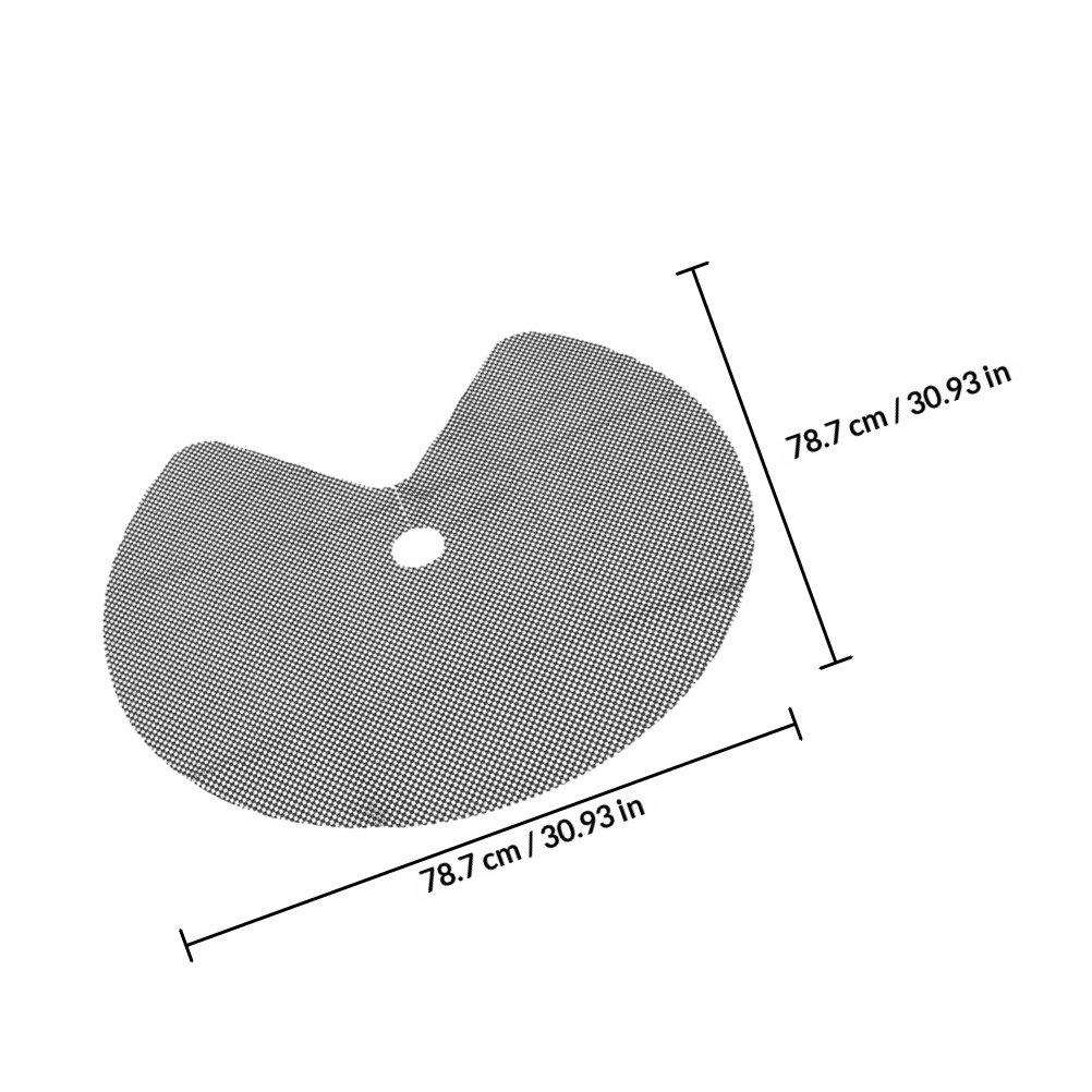 2Pcs Lazy Susan Shelf Liner Non-Slip Round Kitchen Cabinet Liner Cut-to-Size Circle Shelf Mat for Pantry Fridge Drawer Organizer