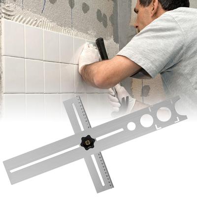 Drilling Guide Ceramic Tile Hole Locator Measuring Range 300mm Precision Template 25mm/40mm/45mm/55mm/60mm for Wall Receptacle