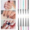 5 pcs Nail Art Brushes, Nail Dotting Tool, Nail Art Pens, Drill Drawing Nails Brush Pen for Nail Art Tools