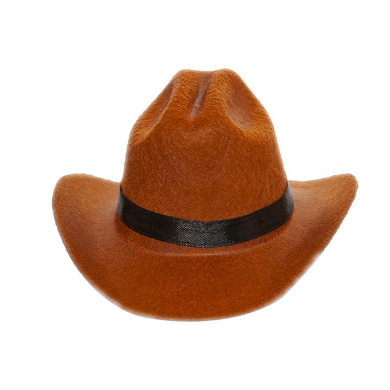 Chapéu de Cowboy Ocidental de Animal de Estimação Não Tecido Adereços de Cosplay Engraçados Boné Universal para Cão para Halloween Natal