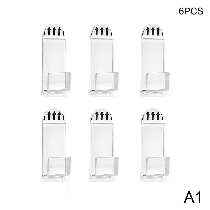 6/18Pcs Records Holder Acrylic Wall Mount Self Adhesive Album Disc Show Rack Clear Vinyl Display No Drill Storage Floating Shelf