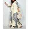 Set Elegante Primavera Estate Moda Stampata Camicia Lunga Pantaloni a Gamba Larga Completo Casual Lento Oversize Set Donna