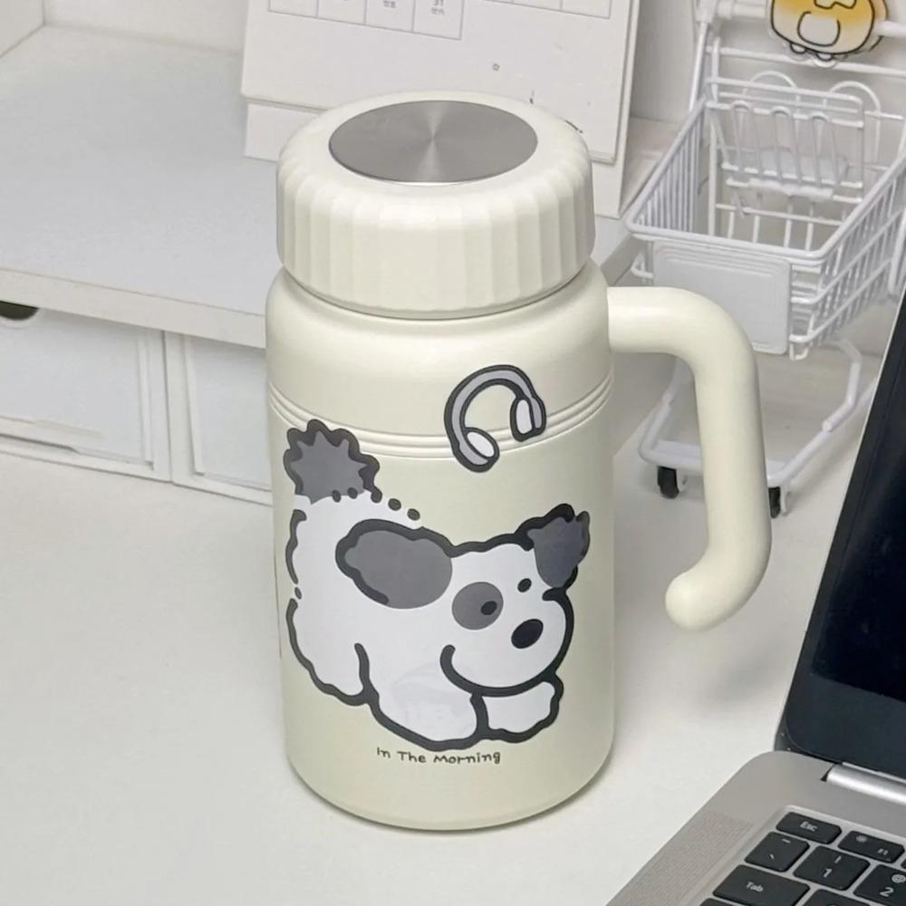 

Leak Proof Insulated Cup with Tea Strainer Cartoon Stainless Steel Water Bottle 1000ml with Handle Portable Thermos Travel Use