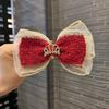 Rote Schleife Prinzessinnenkrone Haarspange für Mädchen - Elegantes Herbst-/Winter-Accessoire