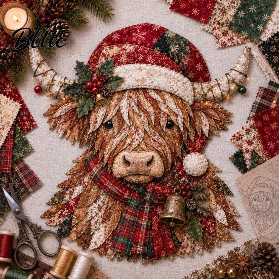 Handcrafted Holiday Gift Xmas Decorative Halloween Witch Patchwork Kit Christmas DIY Hat Sewing Fabric Scrap