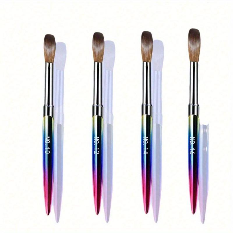 4Pcs Acrylic Nail Brush Set Acrylic Powder Brush Poly Extension Gel Brush Nail Polish Carving Pen for Women Home Solon Diy Nail Art Brushes Nail Pen