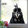 Customizable Poultry Window Film Black White Rooster Stickers, Realistic Farm Chicken Head Interesting Interior Glass Layouts Decals, Waterproof