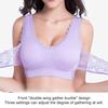 Women Cross Front Side Buckle Push Up Lace Wireless Brassiere Bra Underwear for Yoga