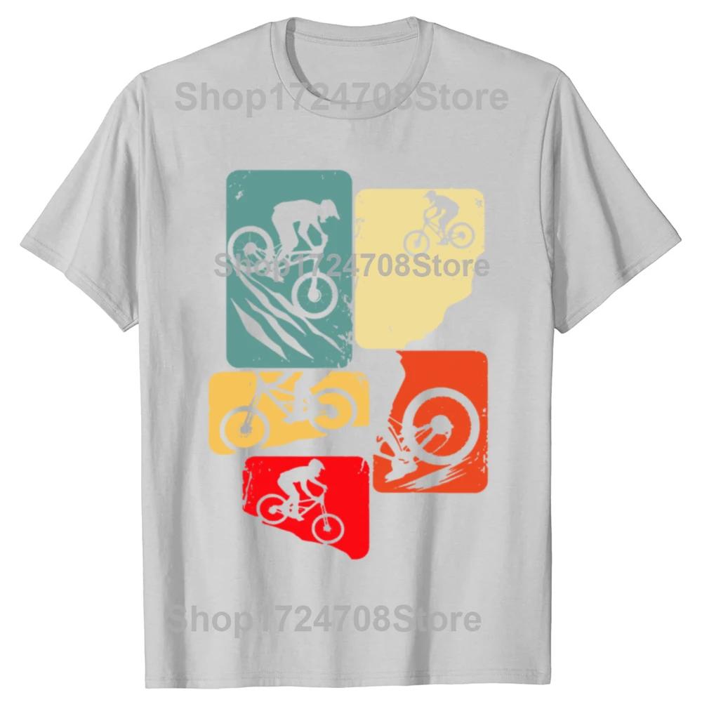 Funny Mountain Bike Downhill MTB Biking Cycling Biker Tshirts Men Fashion Casual Tshirt 100 Cotton Loose Oversized T Shirt