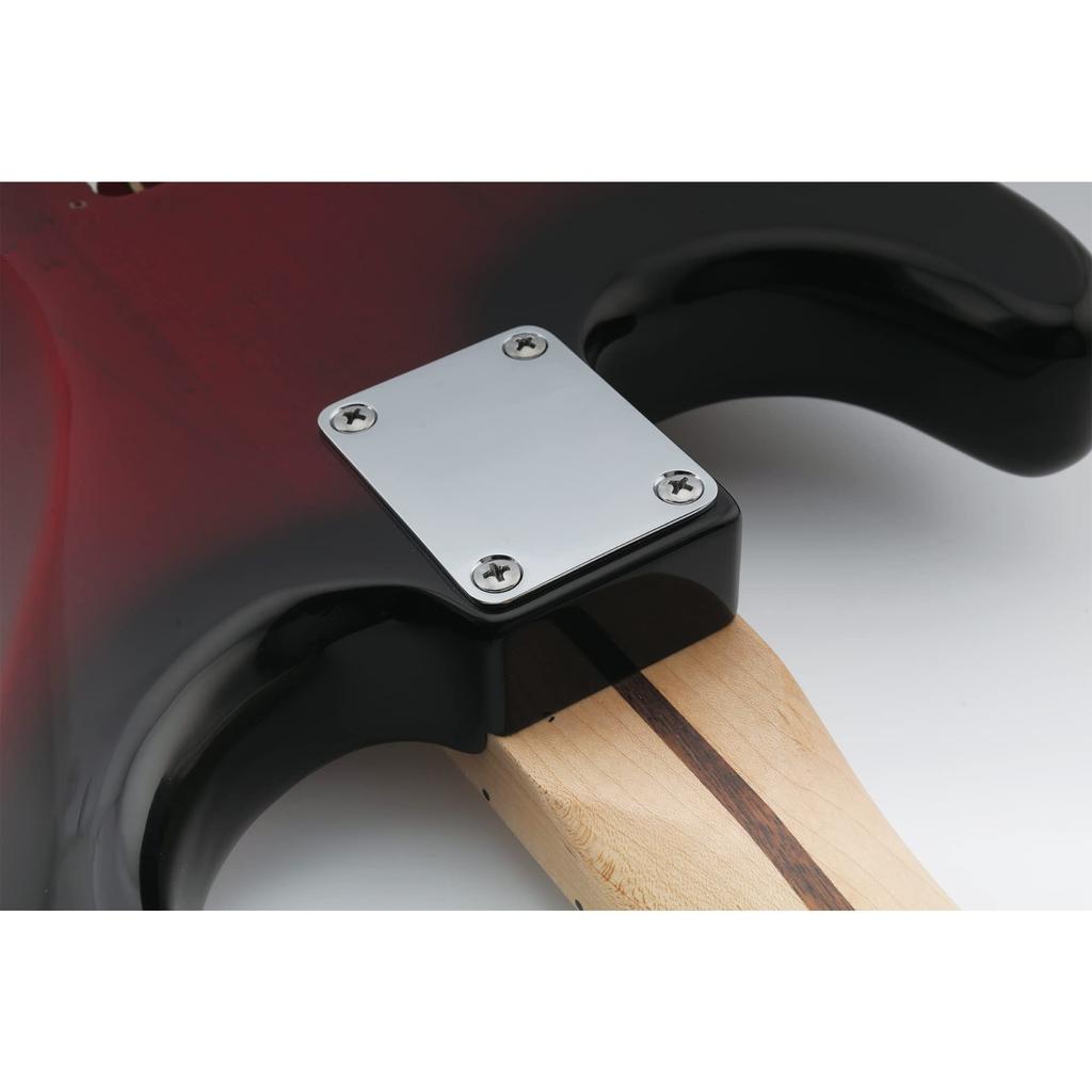 Musiclily Pro Guitar Neck Plate Steel 4 Point Clasp for Electric Chrome Guitar/Bass,