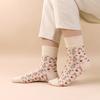 5 Pairs Autumn and Winter Vintage Small Floral Ladies Mid-tube Mori Department College Socks Mid-tube Socks