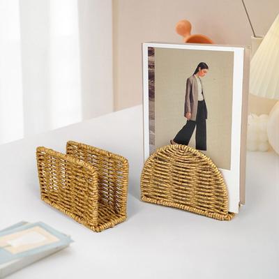 Rustic Style Vertical Napkin Dispenser Retro Paper Towel Container Tissue Storage Rack Kitchen
