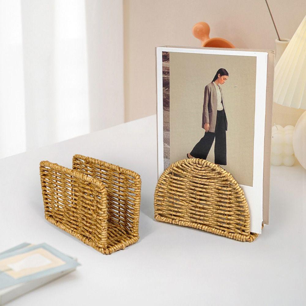 Creative Vertical Napkin Dispenser Rustic Style Tissue Storage Rack Home Decoration