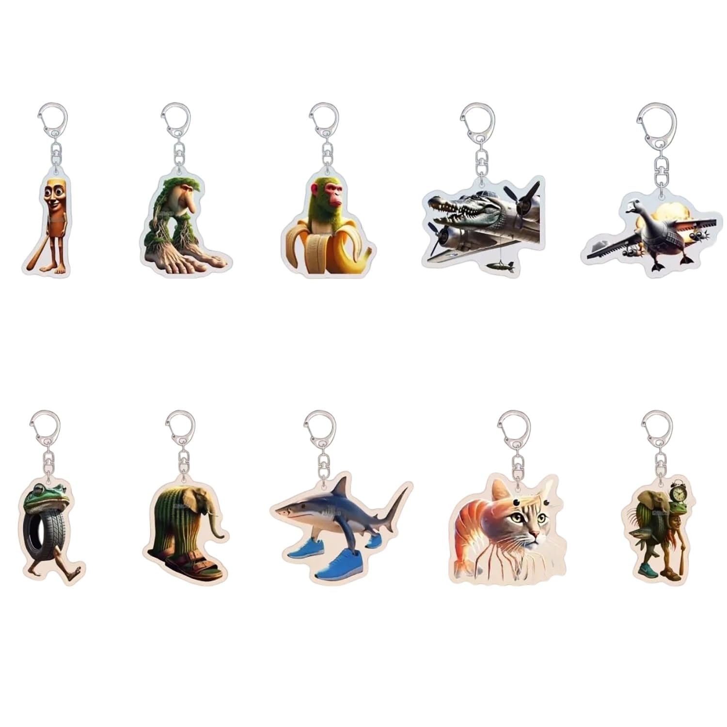 

Тунтун Тун Сахур Брелок Акриловый Брелок Мем Сетка Итальянский Мозг Много Трарарелло