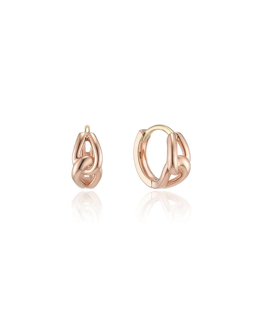 Lloyd Volume Link 10K Gold One-Touch Ring Earrings Lotp3014T