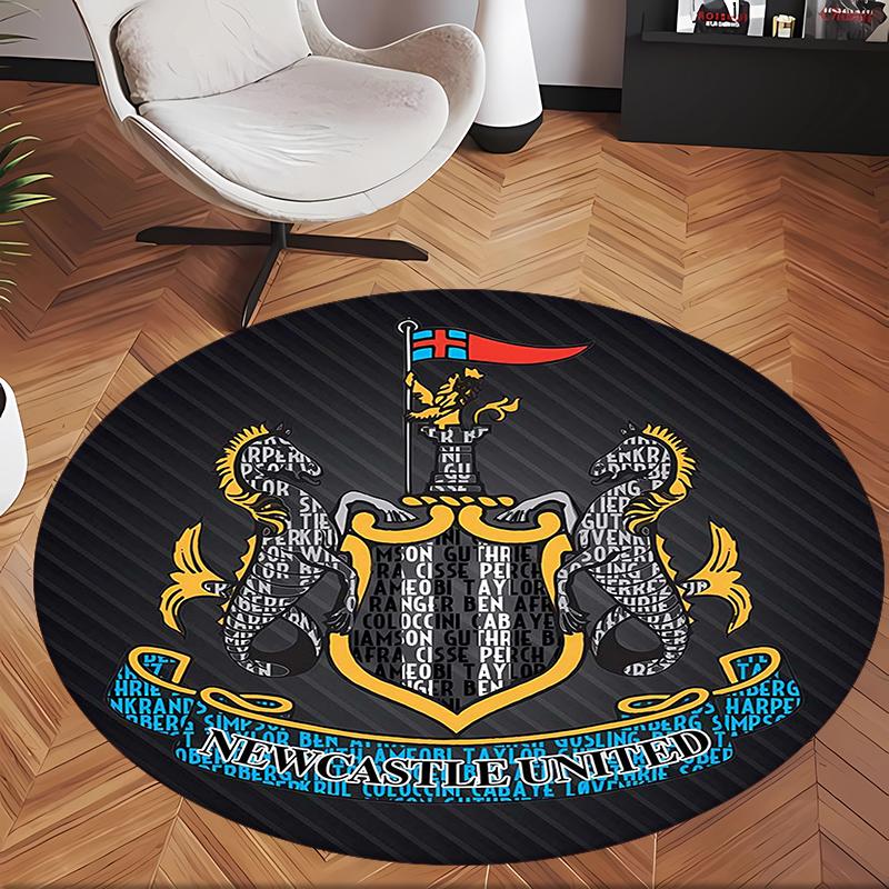 Newcastle Unite (19) Tapis de Bureau Rond Tapis de Sol Décoratif pour Bureau Chambre Salon et Espace Maison