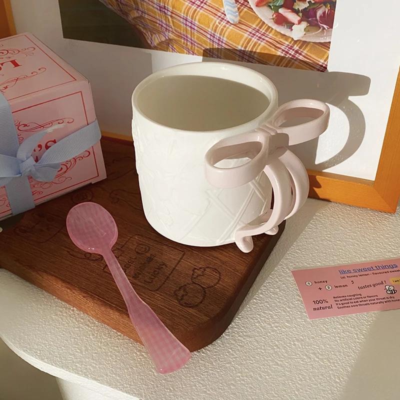Hrnek s mašličkou Kreativní keramický pohár na vodu Snídaňové hrnky na mléko Kancelářský odpolední čaj Šálek na kávu latte Náčiní na pití
