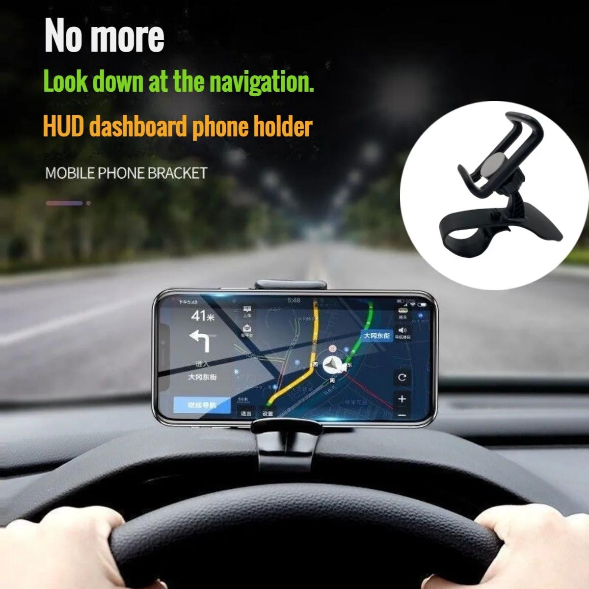 

Держатель для мобильного телефона на приборную панель автомобиля, зажим для крепления мобильного телефона, подставка для GPS-навигатора в автомобиле, портативный автомобильный держатель для iPhone, Samsung чёрный