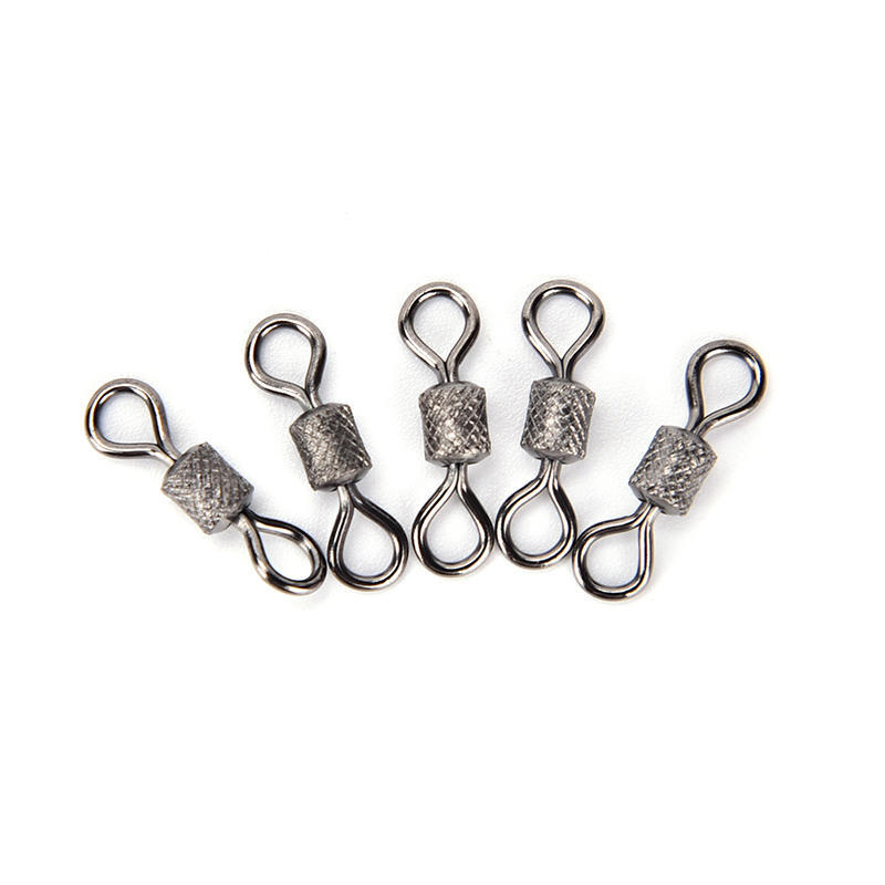 50Pcs Fishing Swivels Knurling Connector Bearing Swivel Fishhooks Accessories