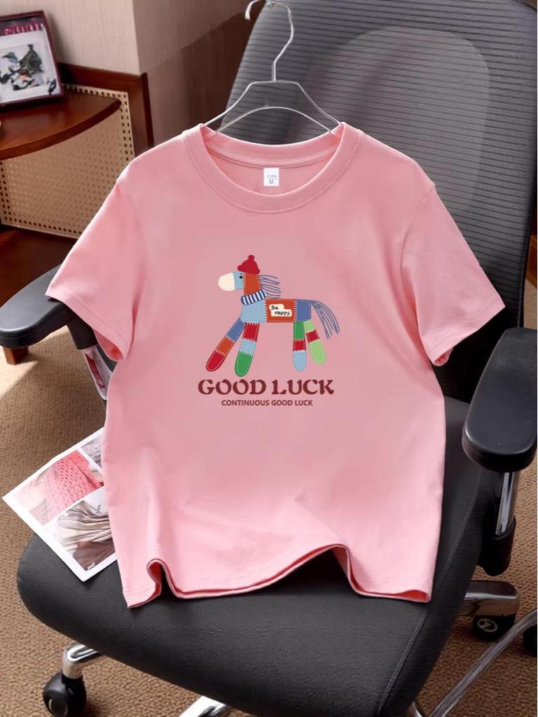 2026 Summer Unisex Pure Cotton Printed Loose T-Shirt