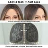 13x1 T-Part Lace Bob Perücke - Rooted Shadow Blonde Kurze Locken, Hitzebeständiges Kunsthaar mit natürlichem Look