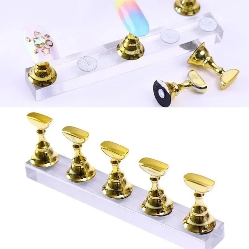 Nail Enhancement Chessboard Chess Piece Nails Holder Display Board Making Acrylic Base Student Magnet Nailing Practice Stand
