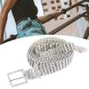 Elegant Full Rhinestone Belt for Women Square Buckle Corset Belt for Evening Party Dresses Wedding Bride Waist Ornament