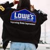 Womens Oversized Black Printed Streetwear Windbreaker Jacket Long Sleeve Casual Cycling Outerwear
