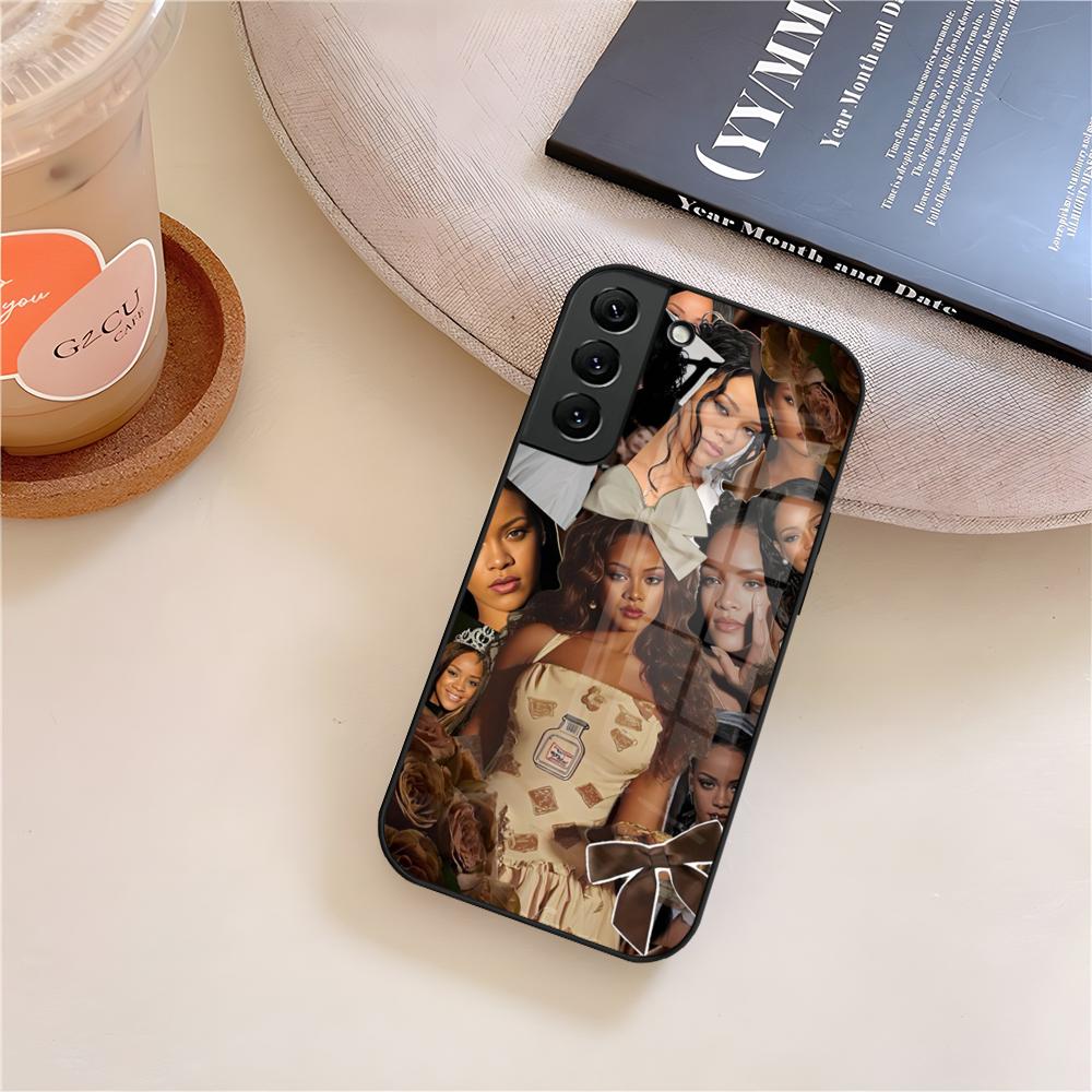 R-Rihanna Singer Phone Case Glass For Samsung Galaxy S26 S25 S23 S24 S21 S22 S20 Ultra Fe Plus A15 A14 Cover