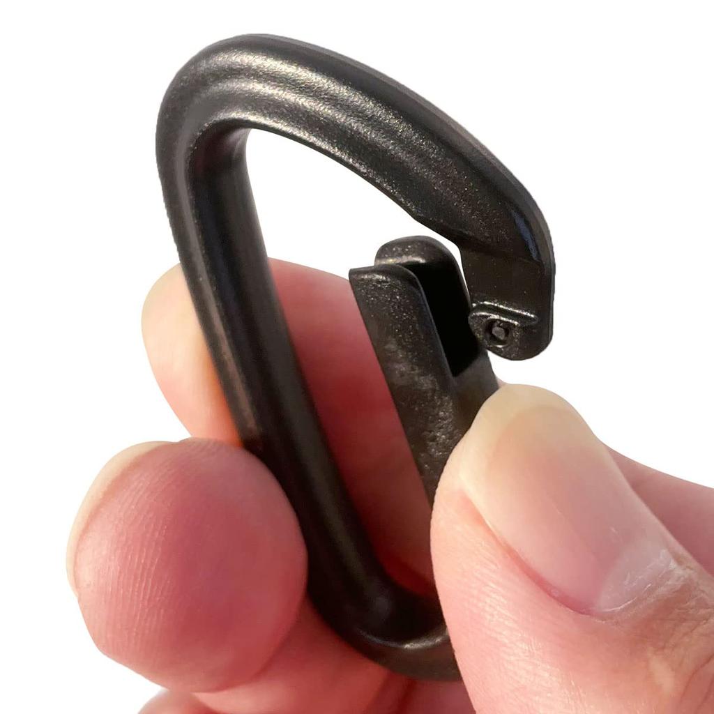 Compact Made In Set of 5 Small, Mini, Carabiners, Keychains, Lightweight, Rust-Resistant, Japan, BBC, YKK, (White)