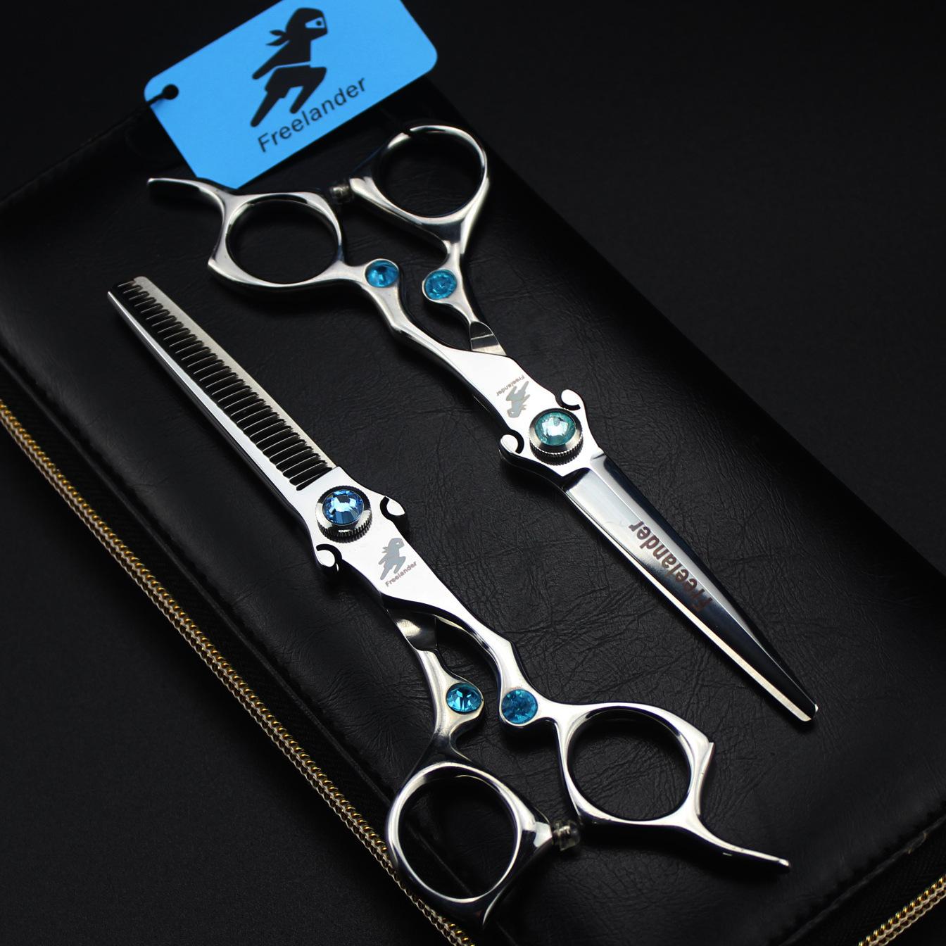 6.0-inch Brick 440C Hairdressing Scissors - Tail Handle, Straight & Serrated Edge 6.0 inch Straight Shears