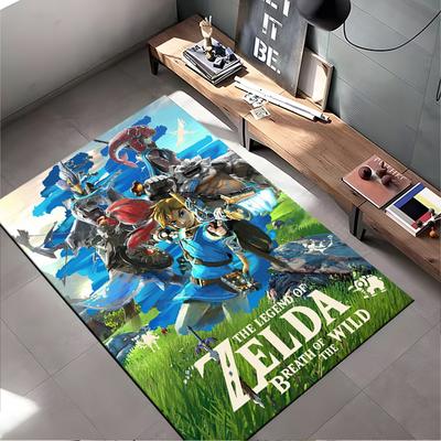 The Legend of Zelda Breath of the Wild Design Rug Non-slip Rug Suitable for Living Room and Bedroom Sofas