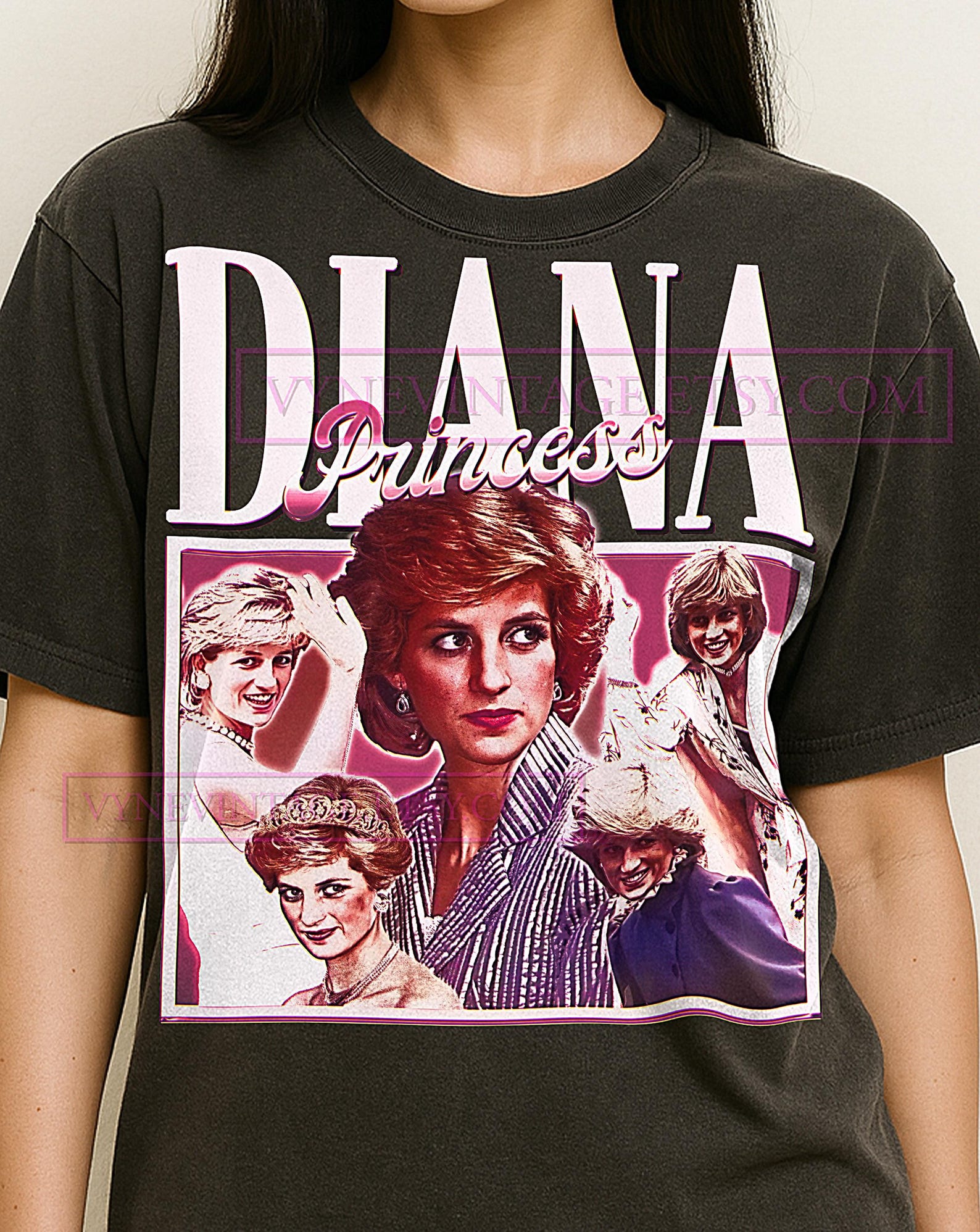 PRINCESS DIANA T-Shirt, Vintage Royalty Fashion Celebrity Star Performer Tee, 90s Retro Throwback, Princess Diana Sweater S