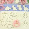 8pcs Mini Dinosaur Themed Cookie Cutter 3D Cartoon Dinosaur Shape Fondant Cheese Clay Baking Molds for Kids Birthday Party Decor1