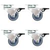 32 Pcs Double Swivel Casters 50 Mm