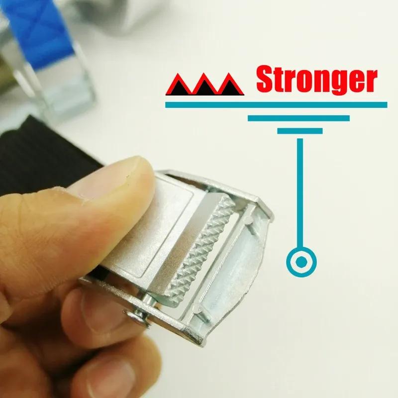 3M Cargo Straps With Buckle Tie-Down Belt for Motorcycle Car Bicycle Metal Tow Rope Strong Ratchet Fixing Belt for Luggage Bag