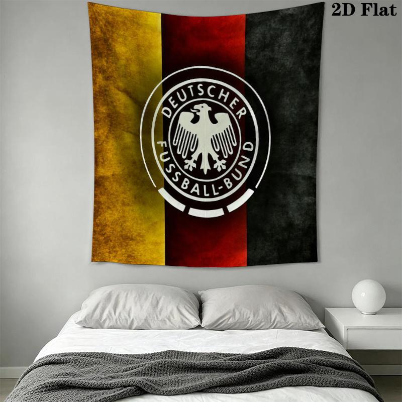 Deutscher Fußball-Bund Wandteppich Ästhetisches Wandbehang Gedruckter Stoffdecke Dekorative Wandteppiche für Schlafzimmer Wohnzimmer Heimdekoration