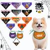 1 Pc Halloween Pet Scarf Pumpkin-shaped Ghost Dog Bib Cat&Dog Halloween Clothing Decoration Accessory